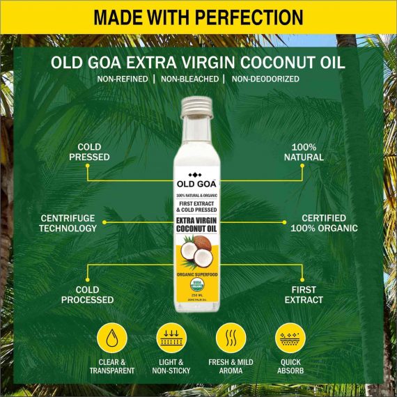 Pure and organic virgin coconut oil